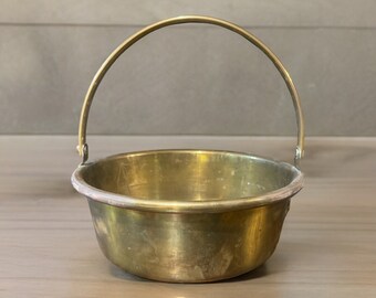 Vintage Heavy Brass & Copper 10" Pot