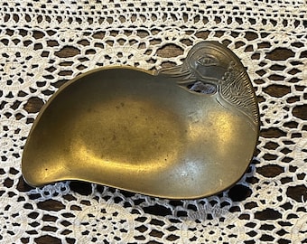 Vintage Brass Duck Tray