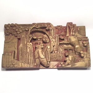 Wooden Hand Carved Plaque
