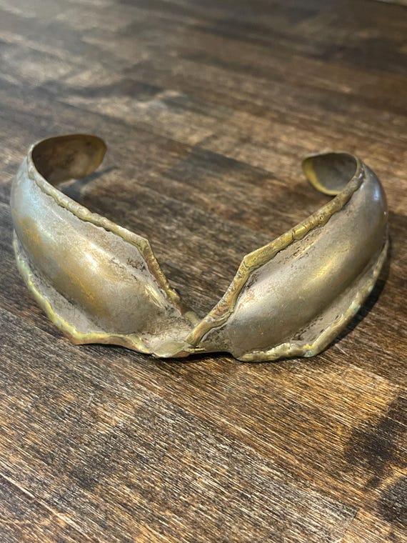 Brutalist Necklace with Copper Bracelets - image 3