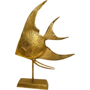 Vintage Brass Fish Statue
