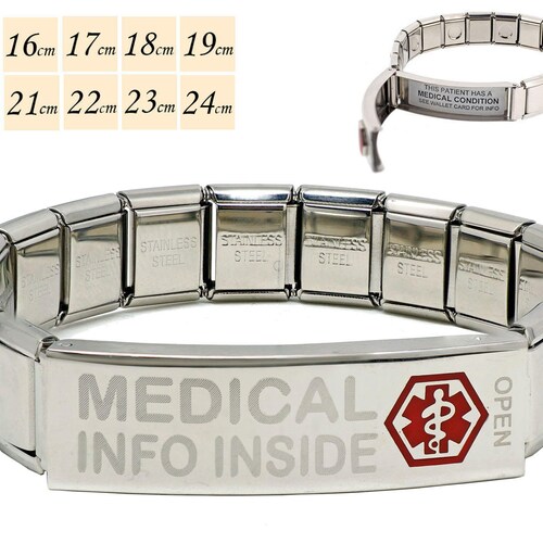 Medical ID Bracelets Personalized Labels Hidden Information Etsy
