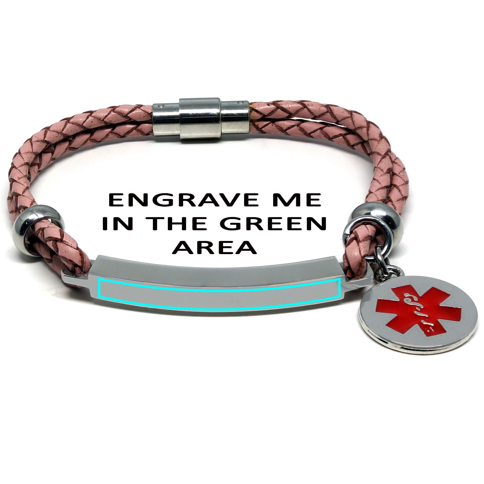 Pink Medical Alert Bracelet Girls Medical Id Bracelet Medical Etsy