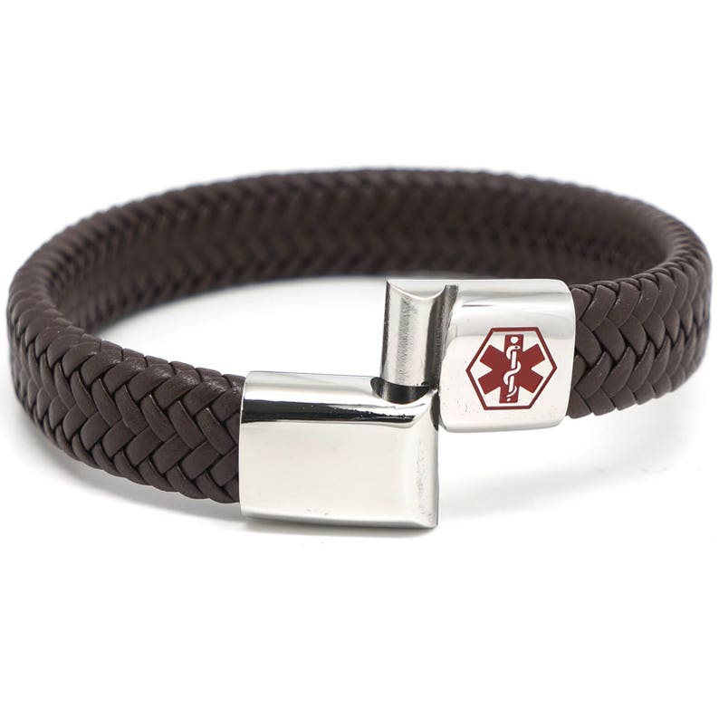 Black Medical Alert SOS ID Bracelet With Soft Waterproof Etsy