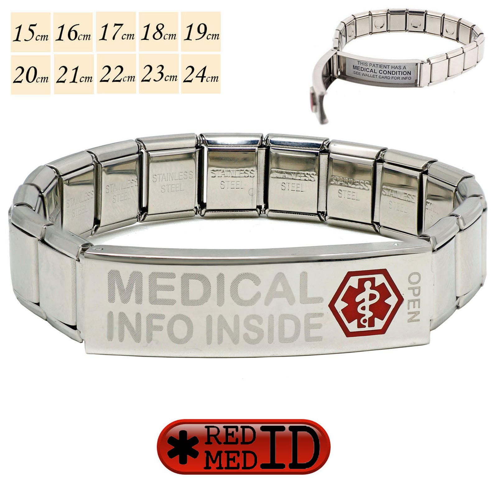 Medical ID Bracelets Personalized Labels Hidden Information - Etsy