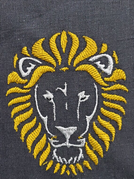 Lion Head 3-color Embroidery File Digital Download 8