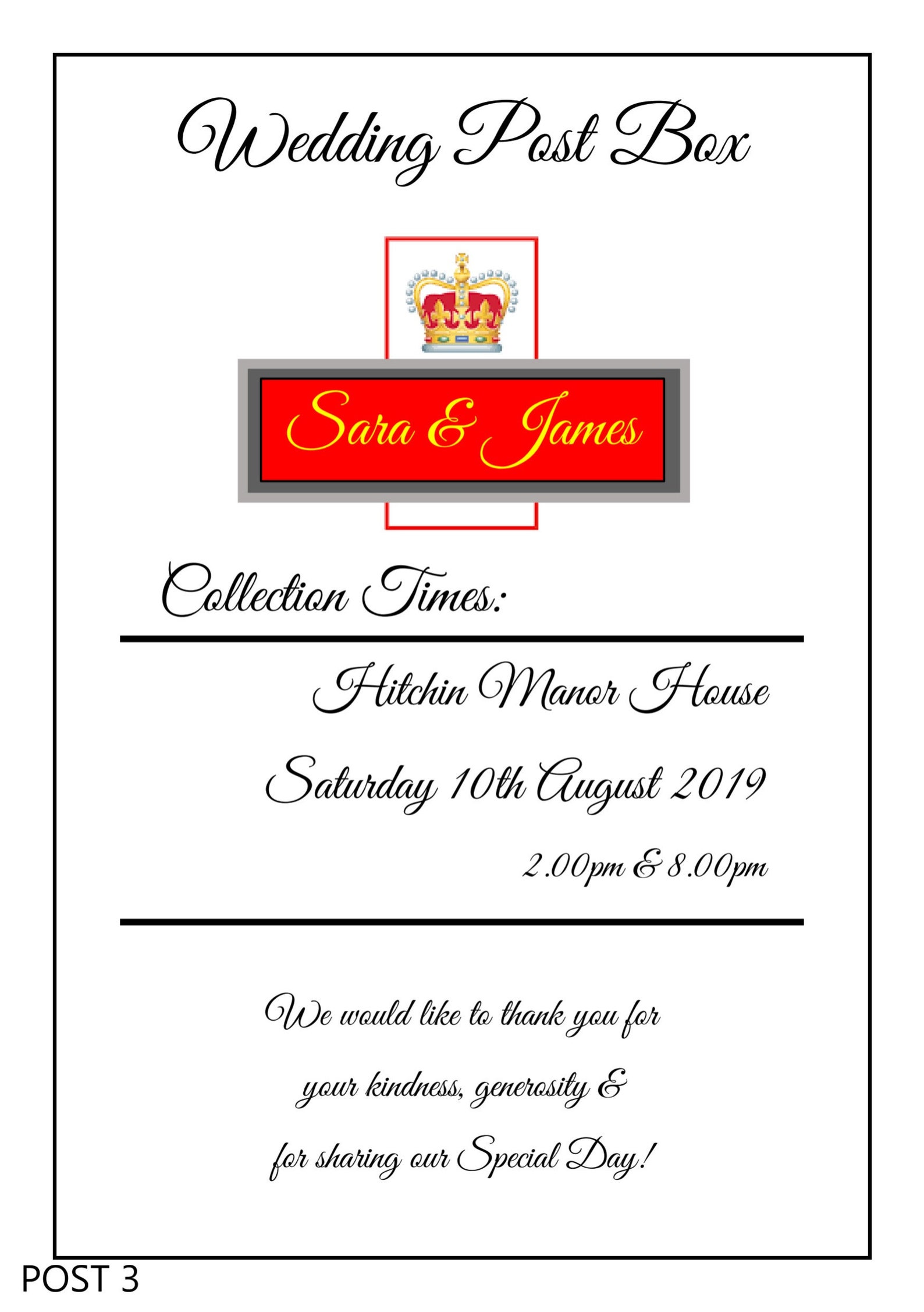 Personalised Wedding Post Box A5 Or A4 Sign Royal Mail Etsy UK Personalised Wedding Post Box A5 Or A4 Sign Royal Mail Etsy UK