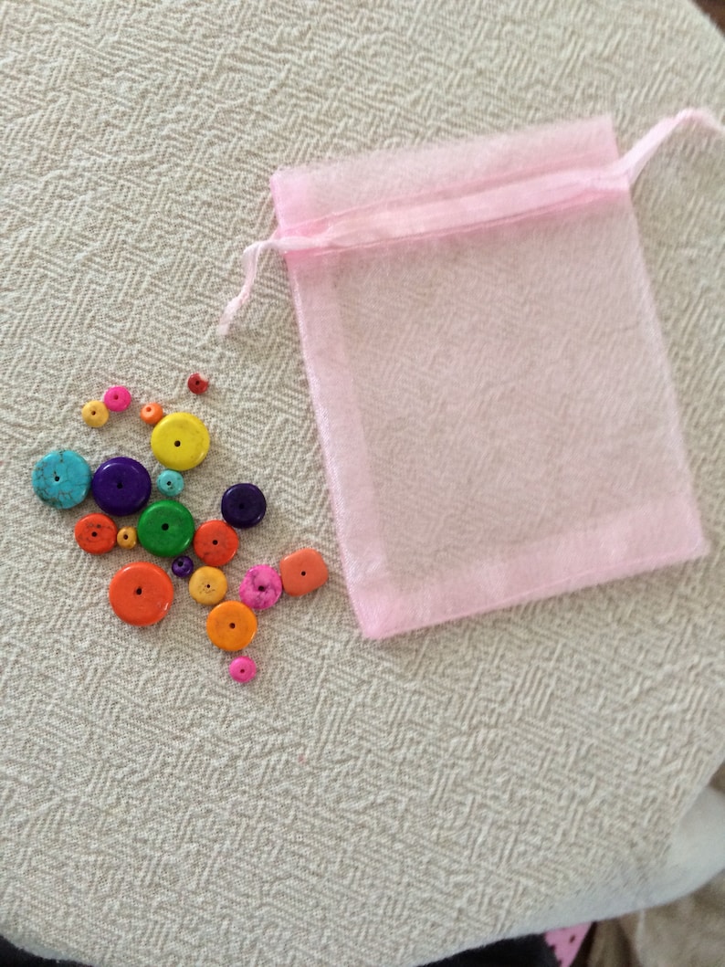 Natural Howlite Beads Disc Shape Mixed Color /& Size Dyed