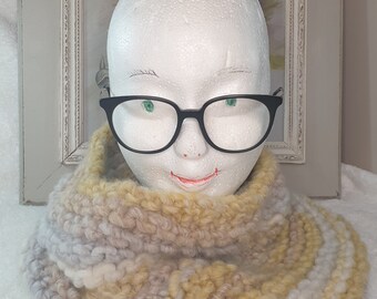 Snood femme, Tricot fait main,Asseccoire adulte,Cadeau de Noël, Snood rond d'hiver