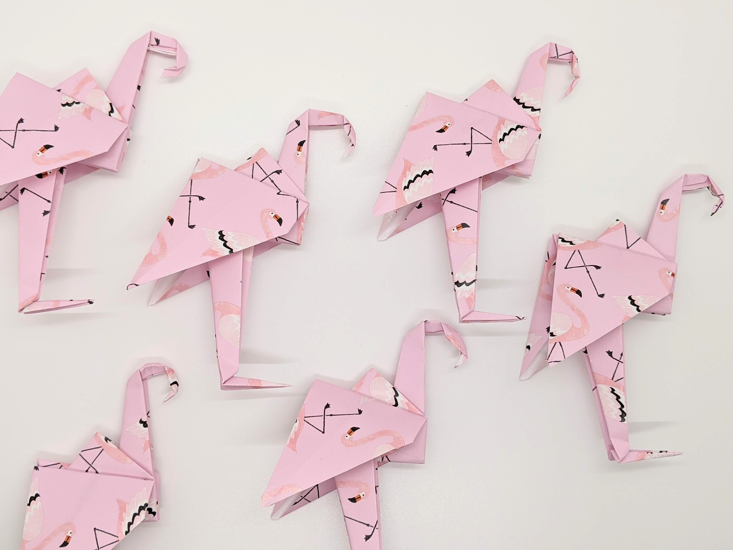 Lot de 8 Flamantrose en origami Etsy
