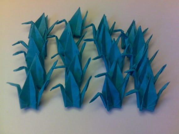 Viele Origami Kranich Senbazuru Sammlung