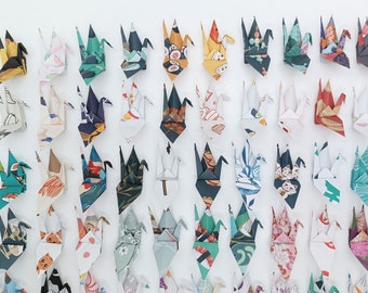 Lote de 50 grullas de origami Japón grullas japonesas - origami sushi maki maneki neko