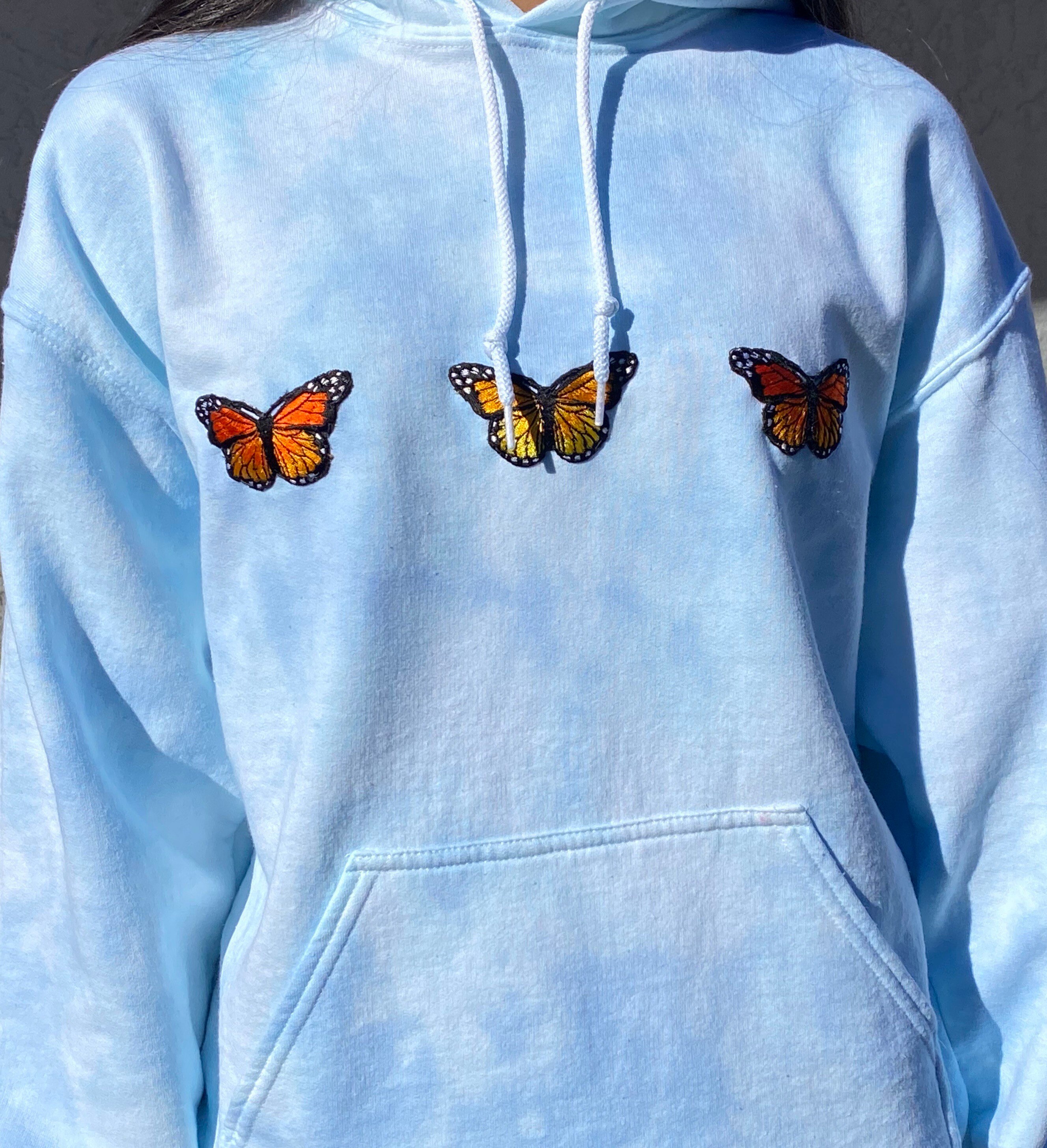 blue butterfly sweater