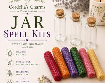 handmade spell jar kit for manifestation ritual DIY mini container charm witchy gift idea for her intention based magic for beginners
