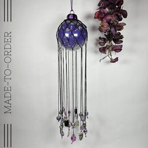 Witch ball protection, witch ball glass decor, altar housewarming gift first home, witchy gift for her, pagan gift for him, for best friend