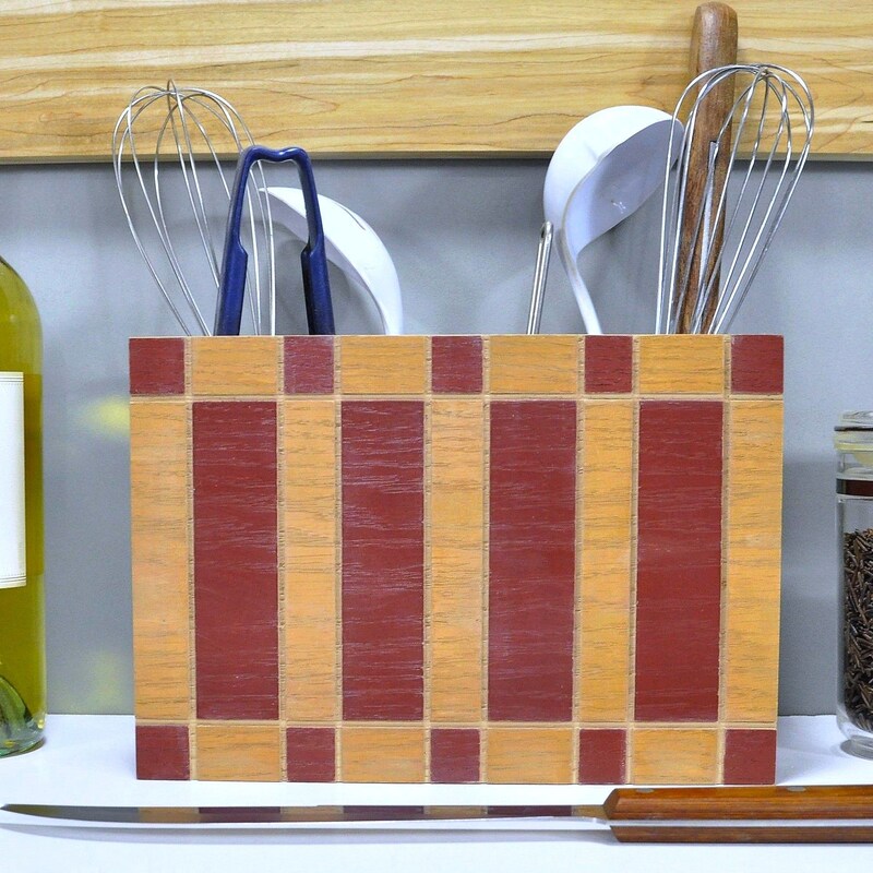 Red Utensil Holder - Etsy