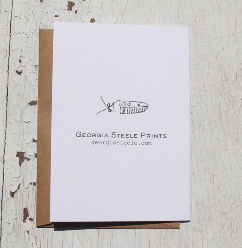 Bug Cards Set No. 2, Greeting Cards and Envelopes, Set of Cards, Blank ...
