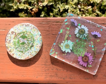 Earth day coasters or wall hangings