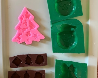 lightly used silicone mold destash for resin art christmas holiday