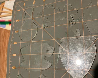 acrylic blank destash- clearance for silicone mold makers resin artist crafters shakers bunny cat circle peach