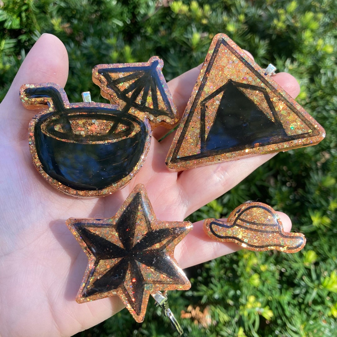 Gold Keychains Tent, Star, Tropical Drink, Fall Aesthetic Etsy
