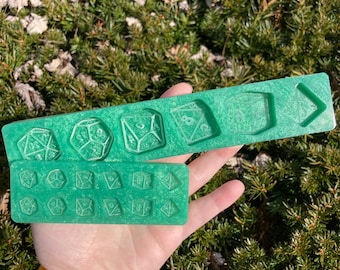 PREORDER dice silicone molds - for epoxy resin art jewelry loopcoop loopcoopshop jordan green dnd gaming board games ttrpg small gamer nerd