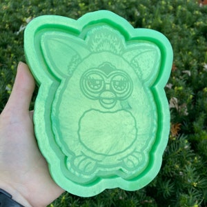 PREORDER Furby Tablett Silikonform - Loopcoopshop grün nostalgisch verflucht Plüschtier Kinder 90er Jahre