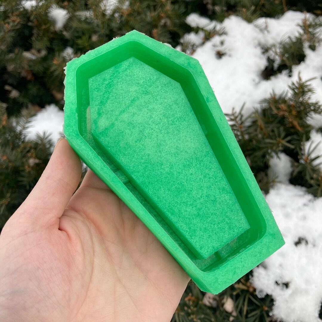 PREORDER Coffin Ashtray Silicone Mold Green Halloween