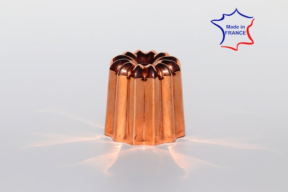 8 Moules à canelé en cuivre étamé 55mm diametre, Fabrication française,  moule à gâteau bordelaise -  France