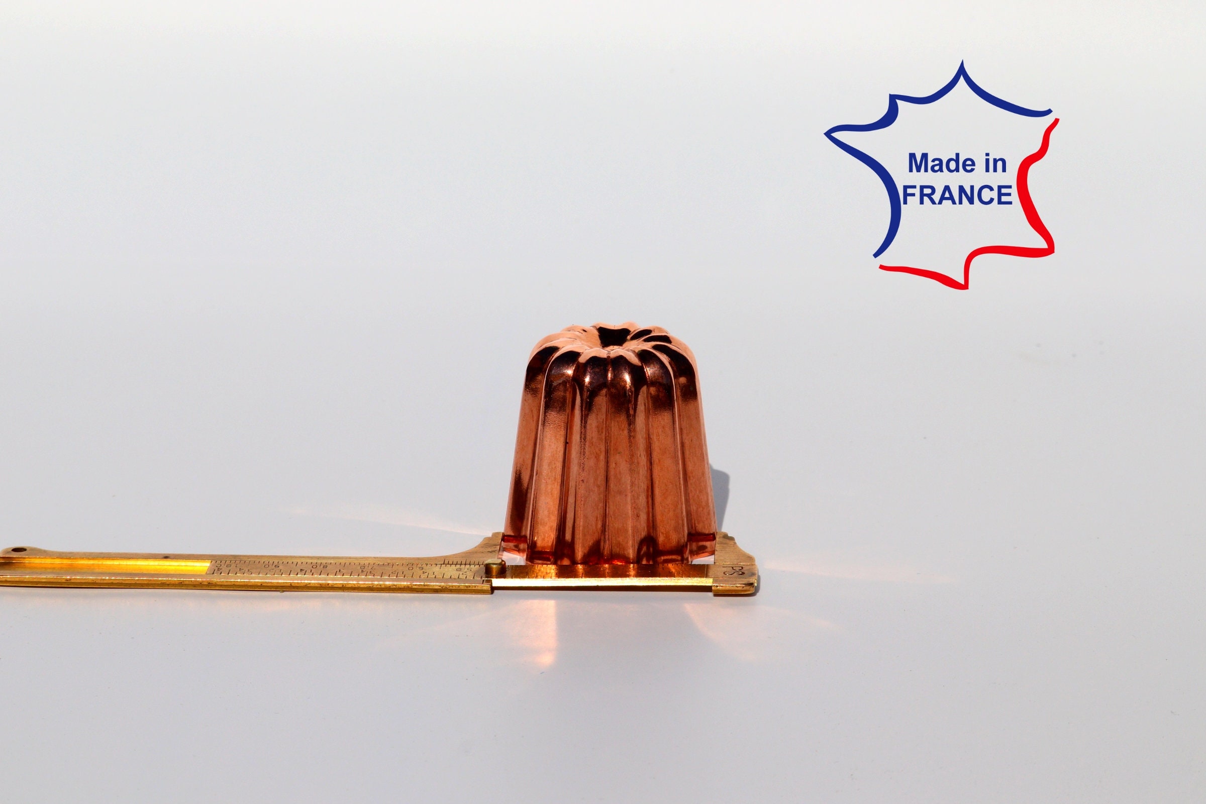 Moule à Canelé en Cuivre Étamé 45mm Diamètre, Fabrication Française, Moule Cannelé Bordelais