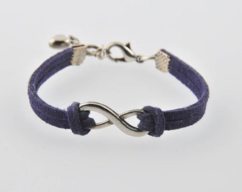 BRACELET daim  infini et coeur