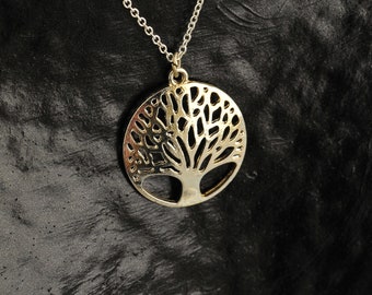 Collier chaine et pendentif arbre de vie