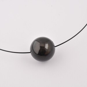 14 Colors Choker NECKLACE black cable round magic bead image 3