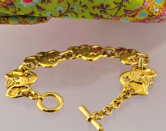 Golden BRACELET trimmed with elephant head