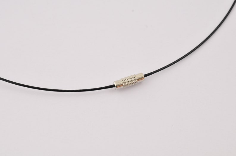 14 Colors Choker NECKLACE black cable round magic bead image 8