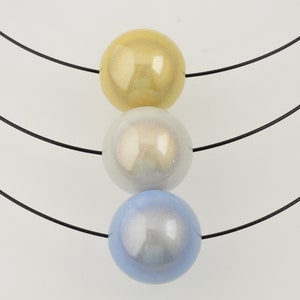 14 Colors Choker NECKLACE black cable round magic bead image 4