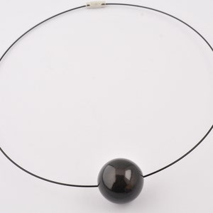 14 Colors Choker NECKLACE black cable round magic bead image 2