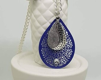 Necklace drop Royal Blue