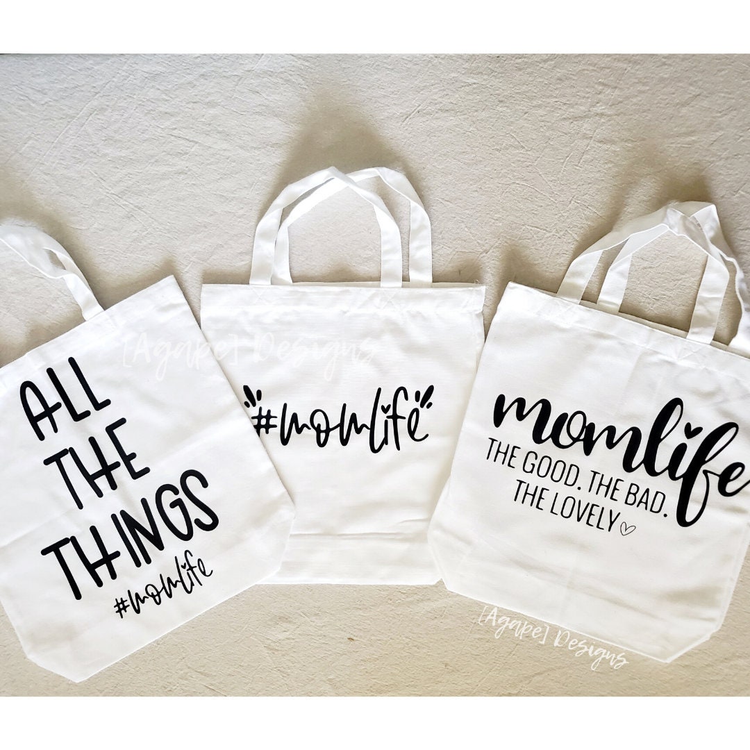 Mothers Day Gift Idea  Handprint Tote Bags  Nifty Mom