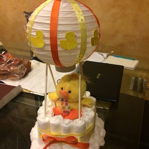Hot Air Ballon Diaper Cake