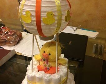 Hot Air Ballon Diaper Cake