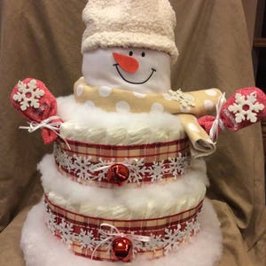 Snowman Diaper Cake image 1