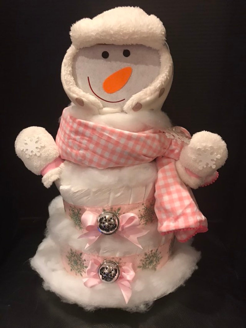 Snowman Diaper Cake image 7