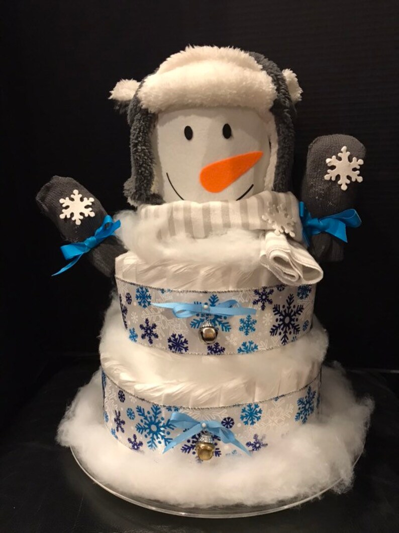 Snowman Diaper Cake image 6