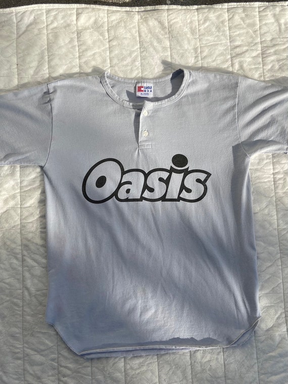 Vintage Rare Oasis Henley T Shirt 90’s Brit Pop