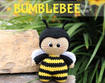 Bumblebee Crochet Pattern Bee Amigurumi Plush Bumble Bee Cute Stuffed ...