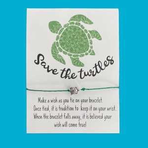 Eco Friendly Hemp Turtle Bracelet Charm Wish Bracelet for gift friend