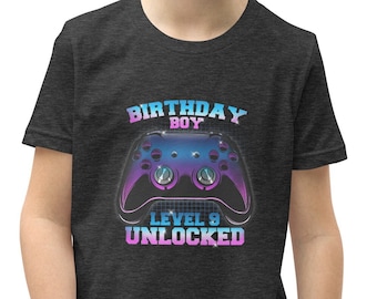 9th Birthday, Nine, Ninth Birthday, Video Game, Gamer, Unlocked, Level, Level Up, Unlocked Level, Birthday Shirt