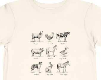 Chemise de ferme, vache, mouton, chèvre, meuh, vie à la ferme, vie à la ferme, enfant de la ferme, propriété familiale, ferme, animal de la ferme