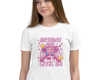 Birthday Girl, Youth Birthday Shirt, Tween Birthday, Level UP, Gamer, Gamer Girl, Birthday Shirt, Gamer Birthday